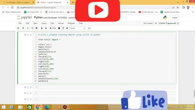 Draw Heart Using Turtle Graphics in Python - Free Python Course смотреть онлайн
