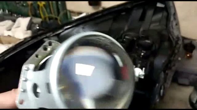 Замена штатных линз на Би линзы Hella 3R на Opel Vectra