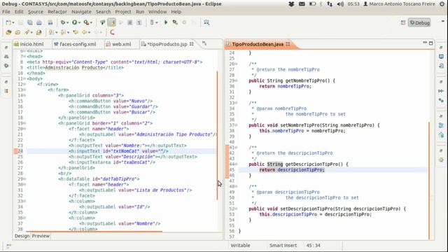 Curso de Java Web - Sesión Nro.5.3 - Creación Managed Bean e Integración Página JSF смотреть онлайн