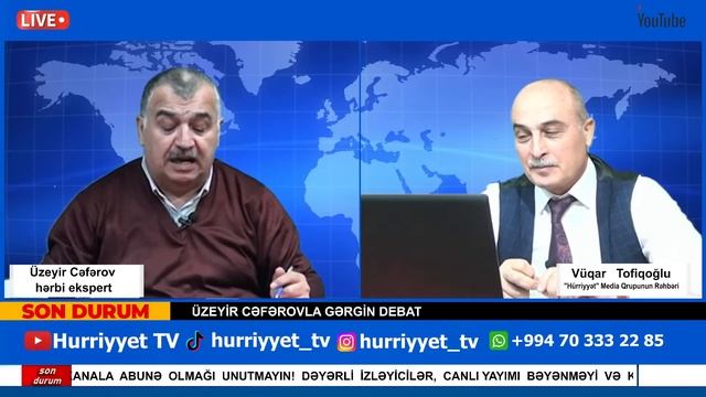 ÜZEYİR CƏFƏROVLA GƏRGİN DEBAT