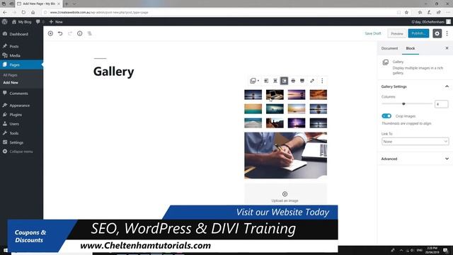 #015 WordPress Tutorial - Creating a WordPress Picture Gallery Page смотреть онлайн