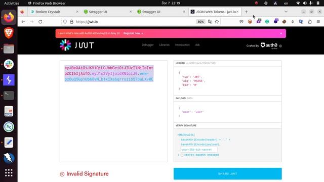 JWT Attack - Secret Brute force with Hashcat смотреть онлайн