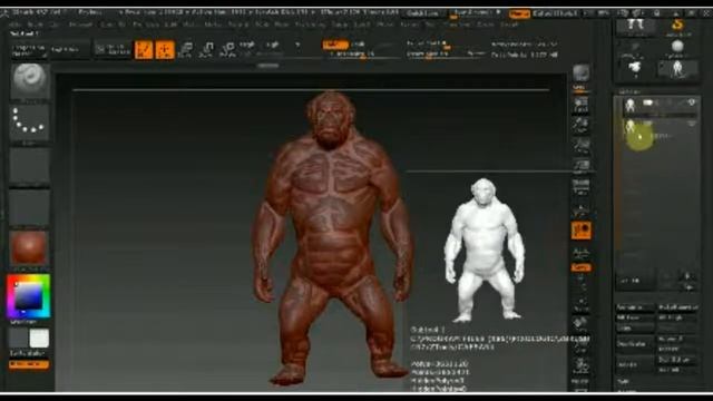 Zbrush 4R7 работа над сеткой модели смотреть онлайн