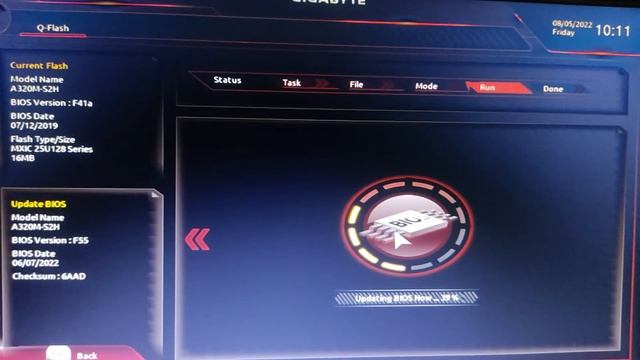 GA-A320M-S2H (rev. 1.x) MOTHERBOARD BIOS UPDATE TO F55 смотреть онлайн