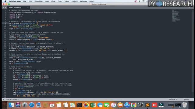 how to shape detection with python opencv смотреть онлайн