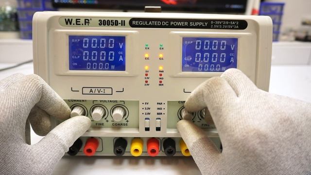 Трёхканальный ЛБП WEP 3005D - II обзор. Профи. смотреть онлайн