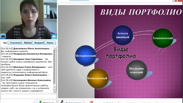 Вебинар "Портфолио учителя как средство повышения качества образования" Ведущая: Харланова Ю.В. смотреть онлайн