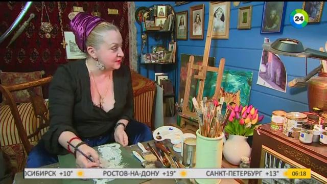 Урок живописи акрилом для начинающих. Рисуем котика! смотреть онлайн