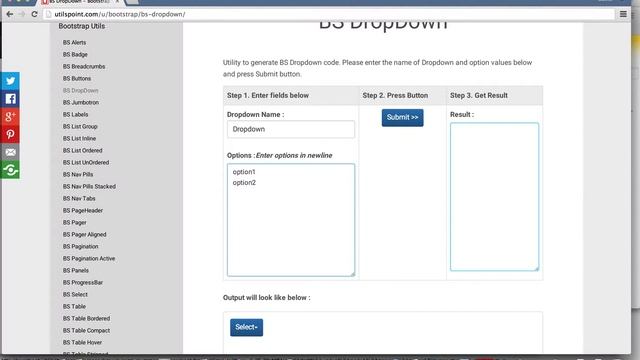 Bootstrap Dropdown смотреть онлайн