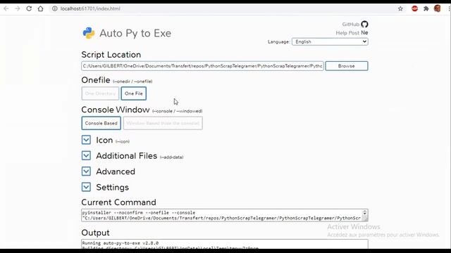 Comment convertir un fichier python en exe смотреть онлайн