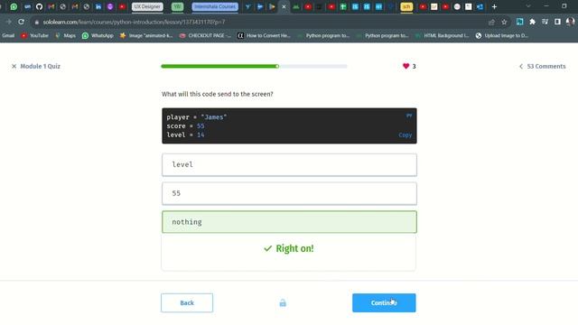 11 Module 1 Quiz | Introduction to Python | Sololearn смотреть онлайн