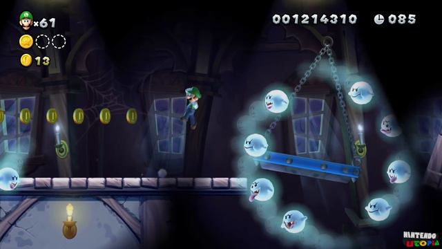 New Super Luigi U Deluxe ᴴᴰ | World 5 (All Star Coins) Solo Luigi