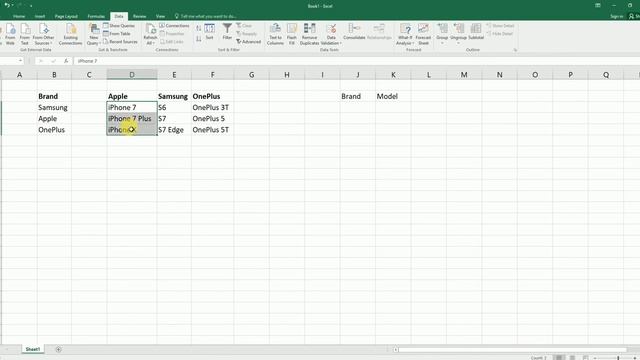 Drop Down based on another cell | Dependent Data validation | Microsoft Excel Tutorial смотреть онлайн
