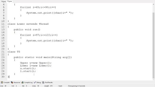 Printing Upper and Lower case Alphabets through Threads in Java (in Telugu) смотреть онлайн