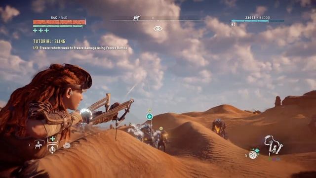 Horizon: Zero Dawn: Tutorial - Sling || Freeze Robots Weak To Freeze Damage Using Freeze Bombs смотреть онлайн