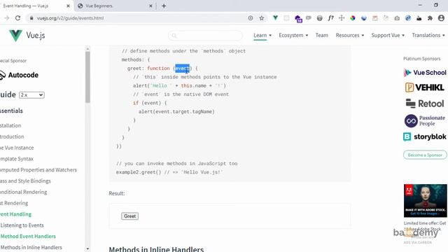 Belajar Vue.js - #32 Ulasan Event Handling смотреть онлайн