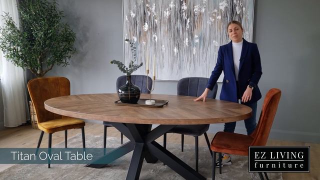 Titan Oval Dining Table - EZ Living Furniture смотреть онлайн