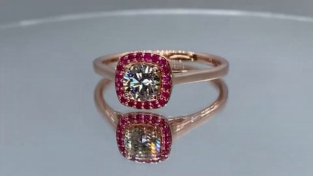 GIA CERTIFIED Diamond ring set with pink sapphires in 18k Rose gold! You dream it, we make it! смотреть онлайн