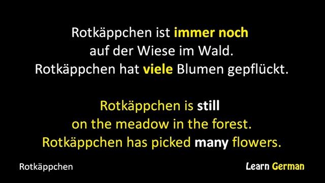Little Red Riding Hood - Rotkäppchen - Learn German смотреть онлайн