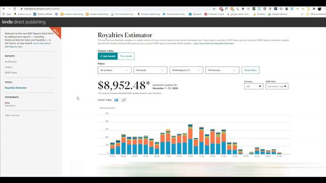 KDP Income Report December 2020 - How I Made Almost $9500 In One Month!