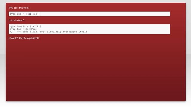 Type alias circularly references itself смотреть онлайн