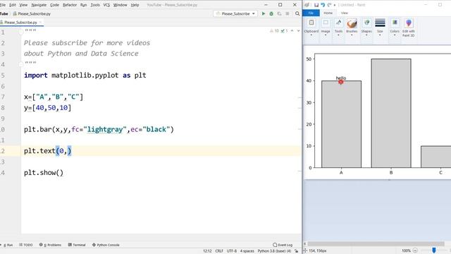 How to add value labels on a matplotlib bar chart (above each bar) in Python смотреть онлайн