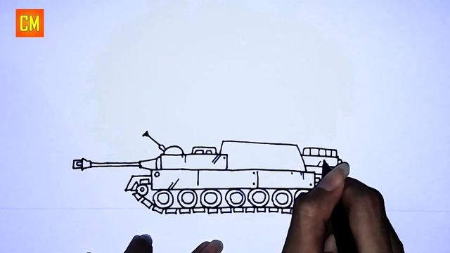 How to draw a Big tanks | Mortal Karl with Panzer IV | Tank drawing easy смотреть онлайн