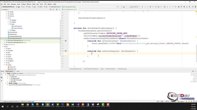 Kotlin Android Tutorial - New Eat It part 65 Server app tracking Shipper смотреть онлайн
