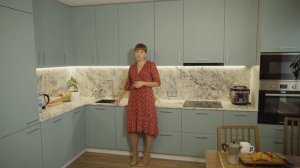 Кухонная столешница и фартук из натурального гранита