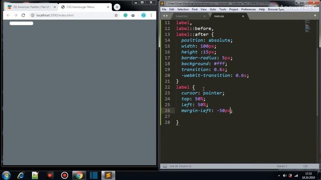 Pure CSS Hamburger Menu - In 5 minutes. смотреть онлайн
