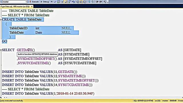 SQL Server Data Type Part 14 - Date (Telugu) смотреть онлайн