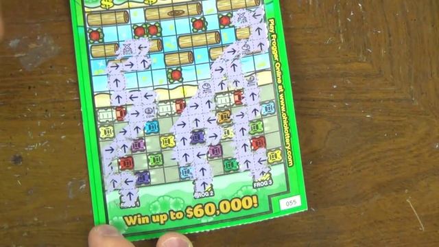 Frogger Action! $3 Scratch off ticket from Ohio Lotto смотреть онлайн