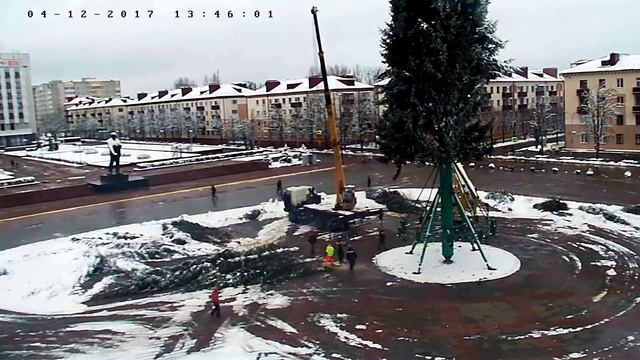 Бобруйск. Установка новогодней ёлки смотреть онлайн