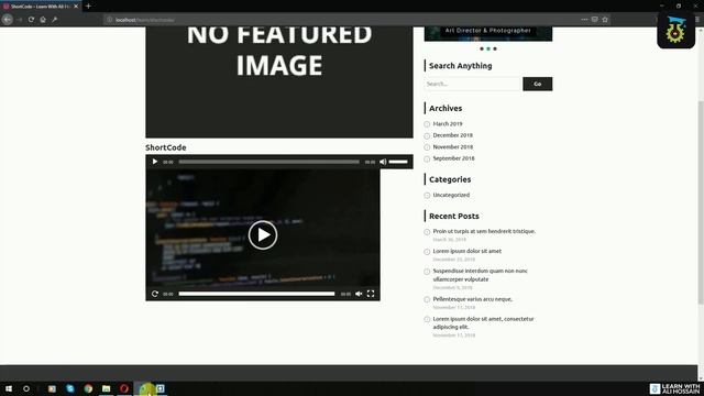 Premium WordPress Theme Development Tutorial 2019 | Part 20 | WordPress Shortcode смотреть онлайн