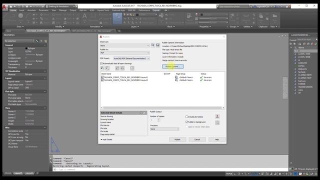 Como gerar PDF de várias folhas ao mesmo tempo no Autocad. смотреть онлайн