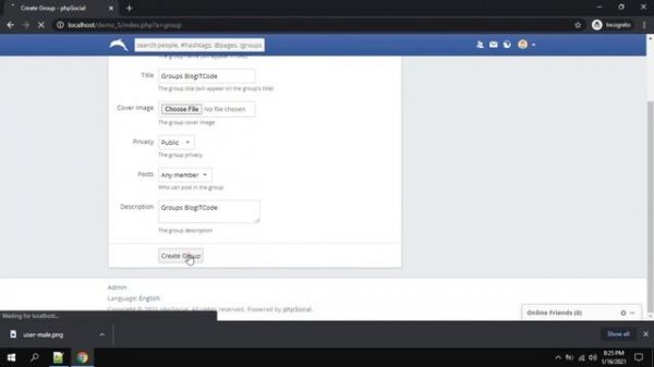 phpSocial - social network platform PHP Script