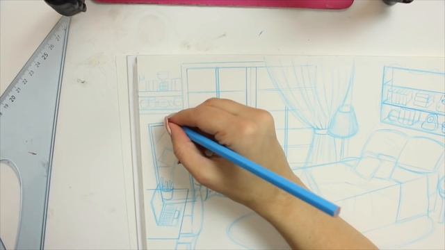 HOW TO DRAW a BEDROOM ! || BACKGROUND for MANGA/ANIME смотреть онлайн