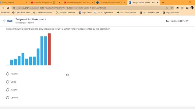 Data Visualization in Excel Mastering charting techniques Macquarie University: Coursera Week1&2 смотреть онлайн