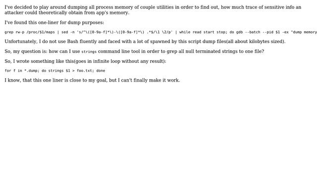 Unix & Linux: Grep all strings from several binary files into one txt file смотреть онлайн