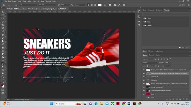 How to make sneakers poster in photoshop смотреть онлайн
