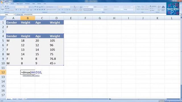 Excel Database Functions - DMAX Tutorial - Learn Microsoft Excel Online смотреть онлайн