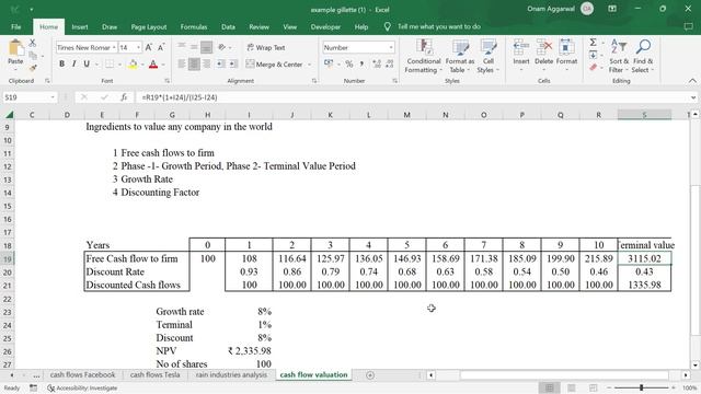 How to calculate Intrinsic Value of a stock in Real life using excel example like Warren Buffet смотреть онлайн