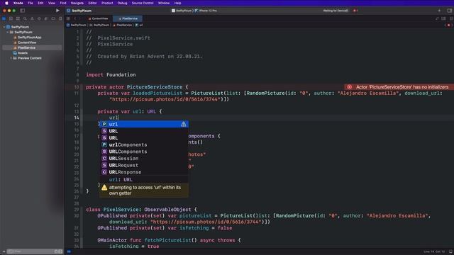 iOS Swift Tutorial: Swift Concurrency (await/async) and how to Use Web APIs and JSON Data in 2021 смотреть онлайн