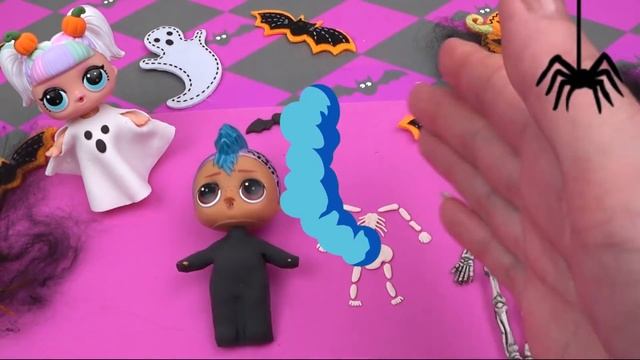 6 ШИКАРНЫХ КОСТЮМОВ на HALLOWEEN для КУКОЛ ЛОЛ СЮРПРИЗ! Видео для Детей LOL SURPRISE DIY смотреть онлайн