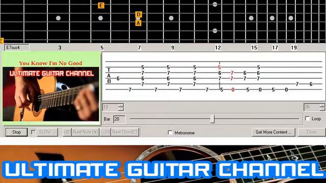 [Guitar Solo Tab] You Know I'm No Good (Amy Winehouse) смотреть онлайн