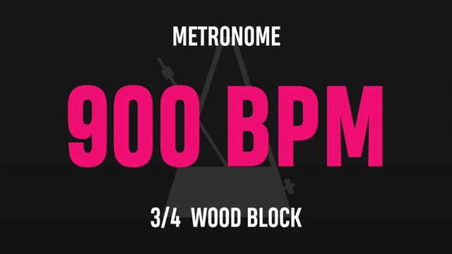 900 BPM 3/4 - Best Metronome (Sound : Wood Block)