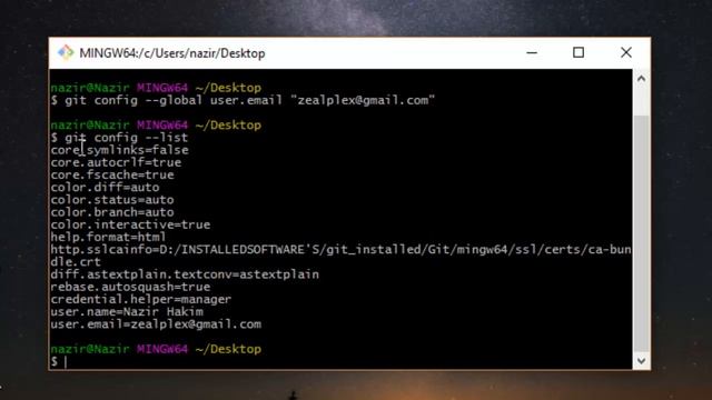 GIT tutorial for beginners adding user name email address part 2 смотреть онлайн