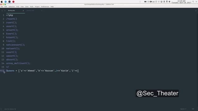 Become A Superman In PHP 5.6 & 7 Basics : #67 Sorting Array functions part 1 смотреть онлайн