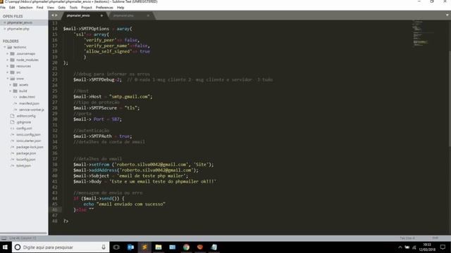 PHP Tutorial, enviar email com PHPMailer usando o Gmail - Parte 2/2 смотреть онлайн