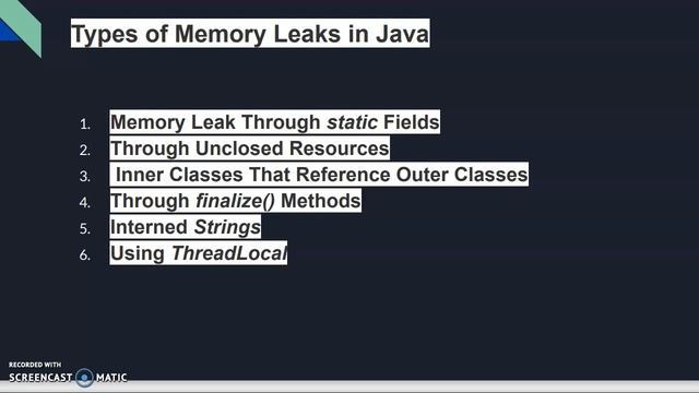 Understanding memory leaks in java смотреть онлайн